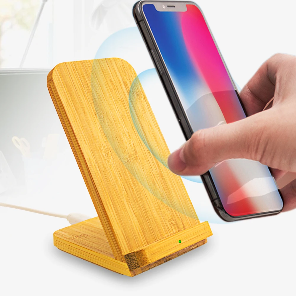 NYFundas bamboo беспроводной держатель для телефона Подставка зарядное устройство