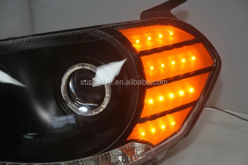Для TOYOTA MARK II GX110 светодиодные фары черного цвета корпус 2003-2007