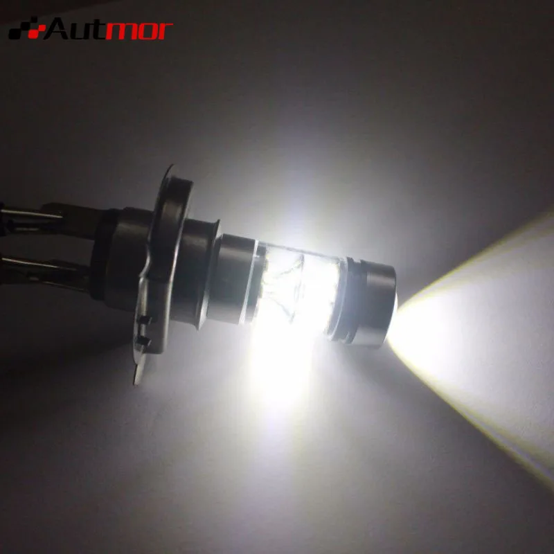 Автомобильная светодиодная лампа высокой мощности AUTMOR 2 шт. Sharp H4 100W 20smd