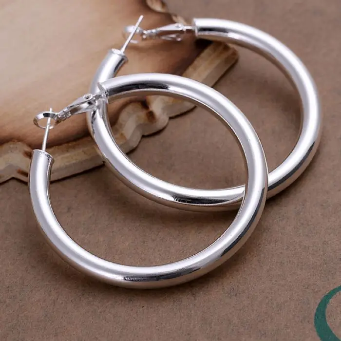 Круглые серебряные серьги soramimi circle E149 5 мм | Украшения и аксессуары
