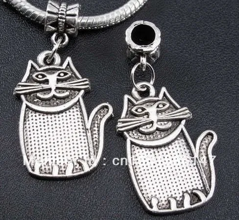 Wholesale Fashion Antique Silver Vintage Charms Cute Cat Pendants DIY Jewelry Making Findings Accessories Gifts 10pcs Z218 | Украшения и