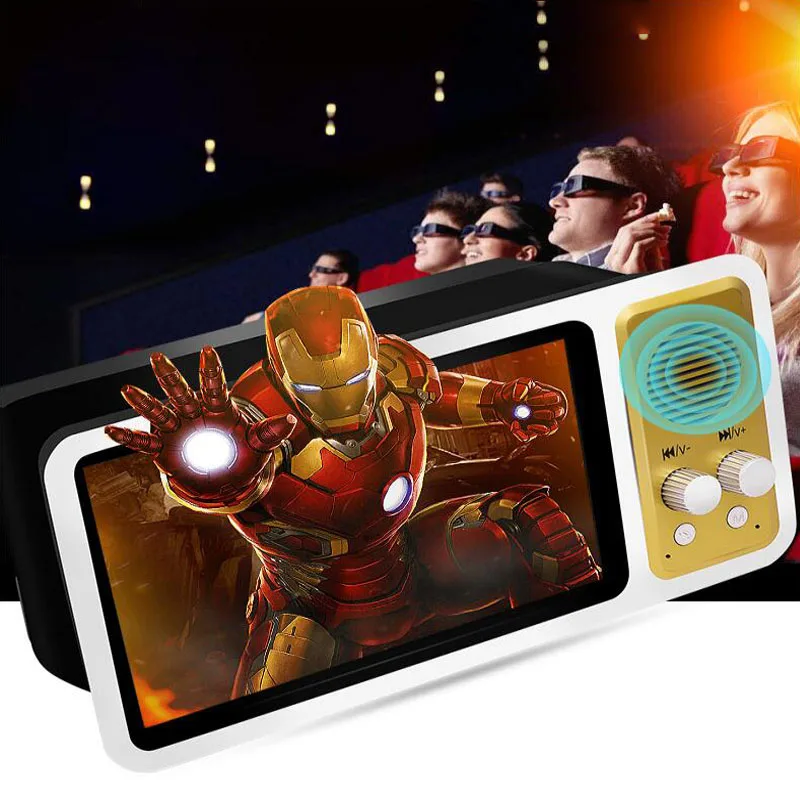 Bluetooth 3D лупа USB прямого заряда излучения стереоскопический 3D усилитель экрана мобильного телефона с аудио ТВ лупа