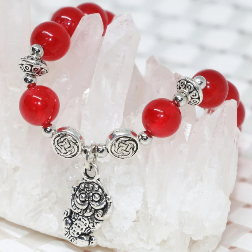 Factory Outlet Тибет серебро Цвет аксессуары натуральный красный нефриты chalecdony камень 8