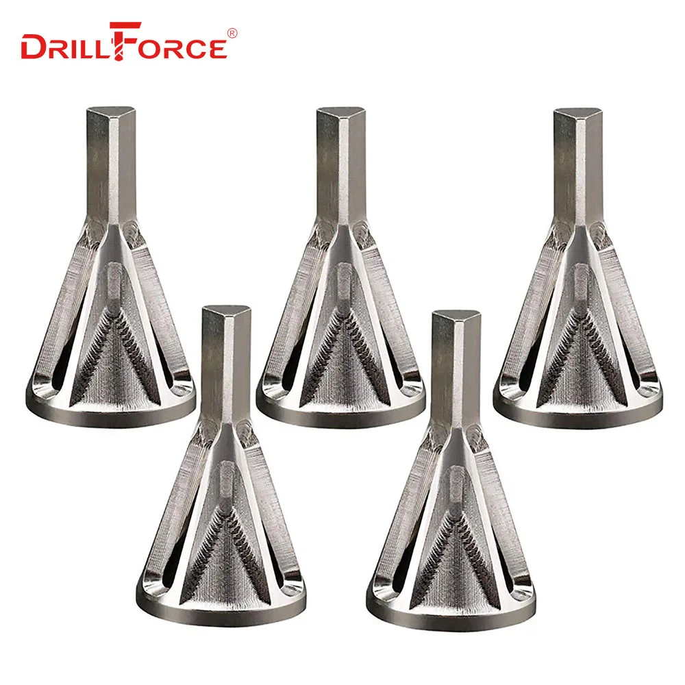 5PCS DRILLFORCE инструмент для снятия заусенцев с внешней фаски из нержавеющей стали инструменты для удаления заусенцев для 8-32 болтов - Цвет: 5PCS
