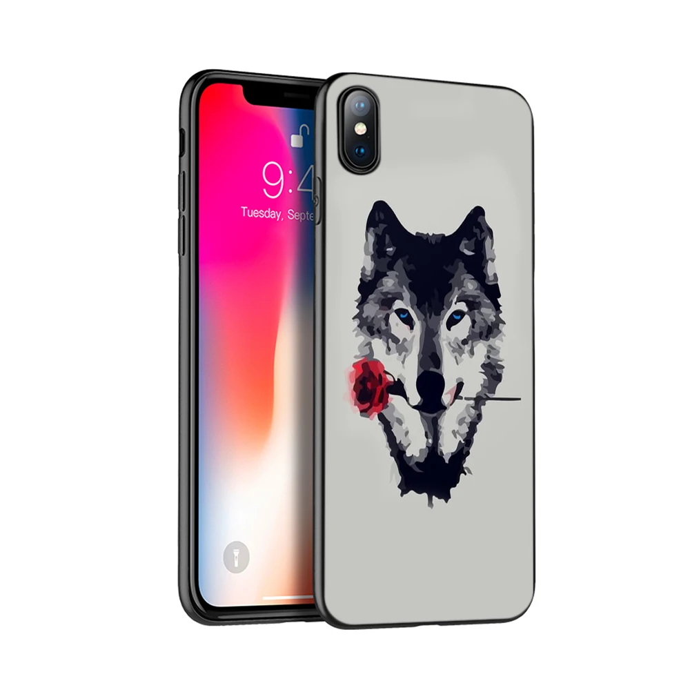19795 Черный чехол ТПУ для iphone 5 5s se 6 6s 7 8 plus x 10 чехол силиконовый чехол для iphone XR XS MAX чехол темный Ночной Волк - Цвет: 19795