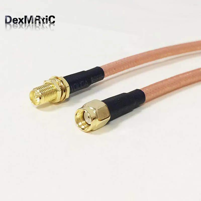 WIFI антенный кабель RP SMA папа к женский Обратный адаптер RG142 50 см/100 см Низкая потеря