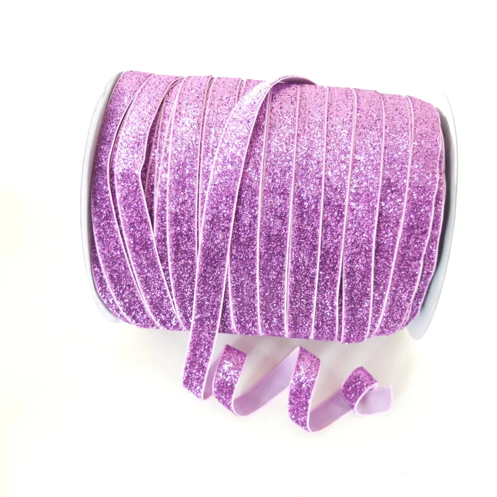 Блестящая эластичная бархатная повязка на голову 5 ярдов/цвет 5/8 дюйма |