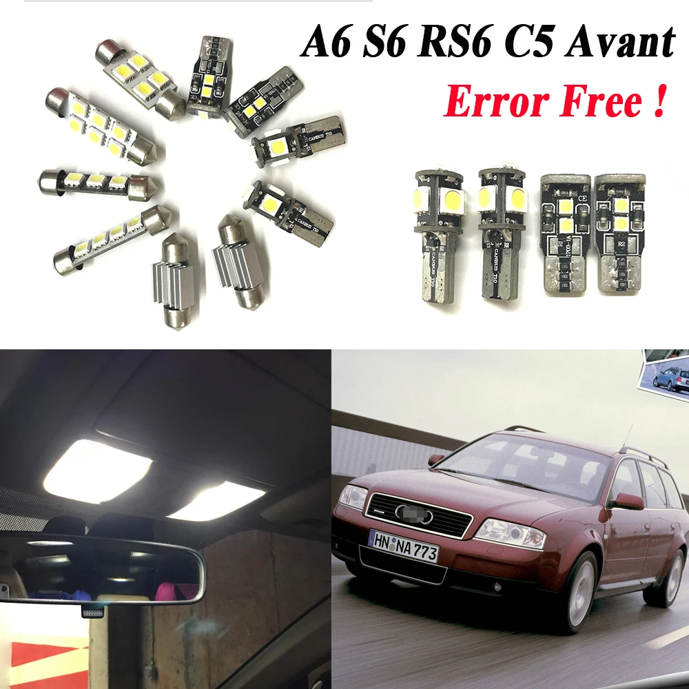 26 шт. светодиодная лампа без ошибок для салона автомобиля Audi A6 S6 C5 Avant (1998 2004)|auto