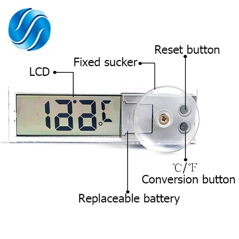 Новый портативный цифровой термометр с ЖК дисплеем работающим на транспортном