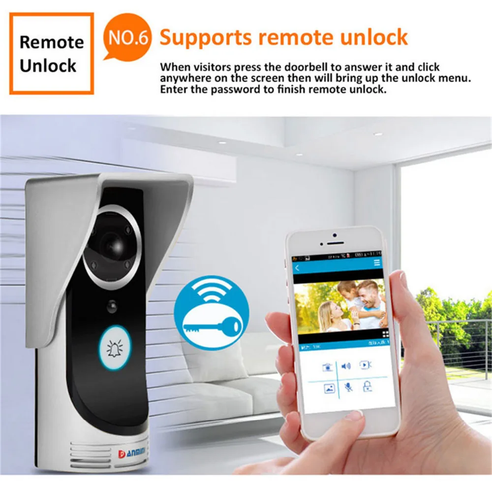 Умная ip-камера 720 P, WiFi, беспроводная видео домофон, видео домофон, водонепроницаемая система IOS, Android APP, Мобильная камера МП, дверной звонок