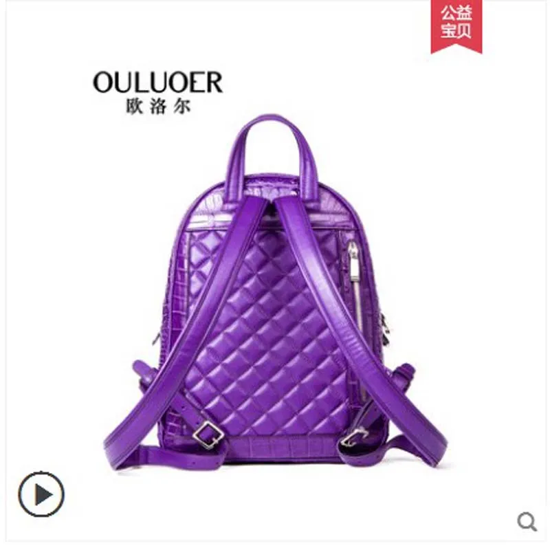 Новый Тайский рюкзак ouluoer из крокодиловой кожи для женщин Модный классический
