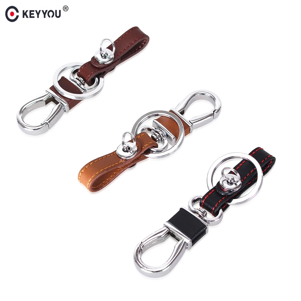 Брелок для автомобильных ключей KEYYOU брелок из сплава и кожи с дистанционным