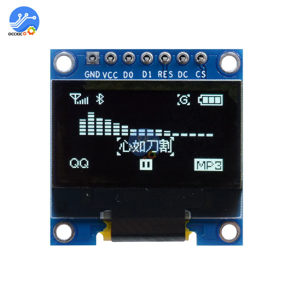 0 96 дюймовый Последовательный модуль OLED дисплея IIC 128X64 I2C для связи SSD1306 12864