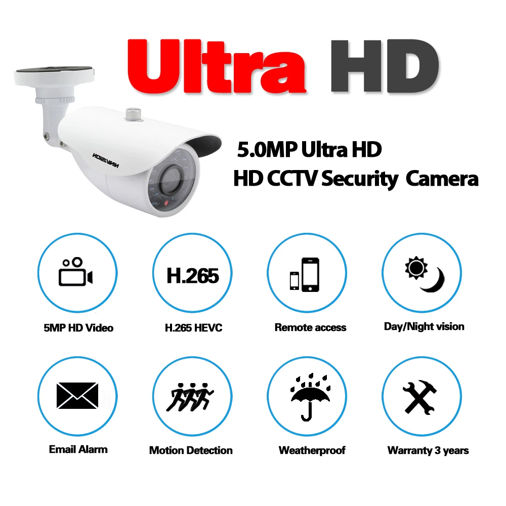 HD sony сенсор 5MP AHD камера 5.0MP AHD-5MP видео безопасности Пуля CCTV камера Крытый Открытый водонепроницаемый IP66 IRCUT ночное видение