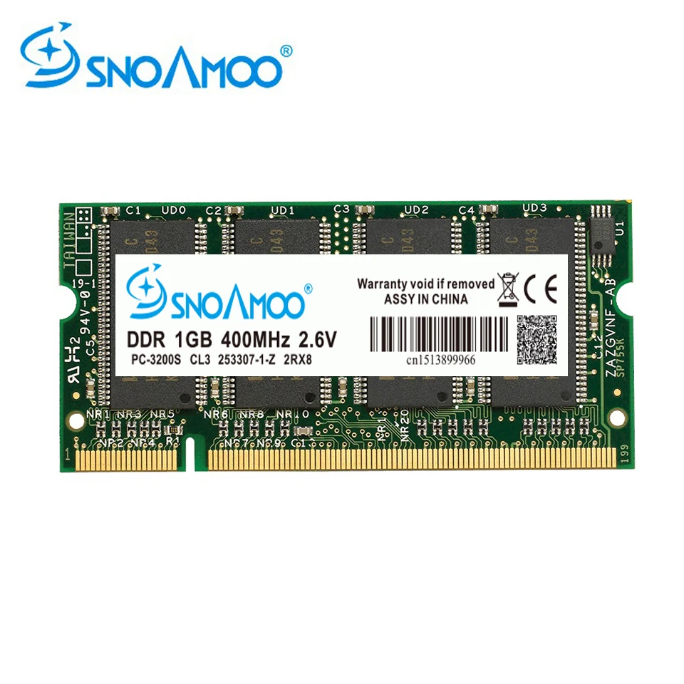 SNOAMOO DDR 333/400 МГц PC 3200 2700 200 шпильки ноутбук с оперативной памятью в SO DIMM 1 ГБ для Sodimm