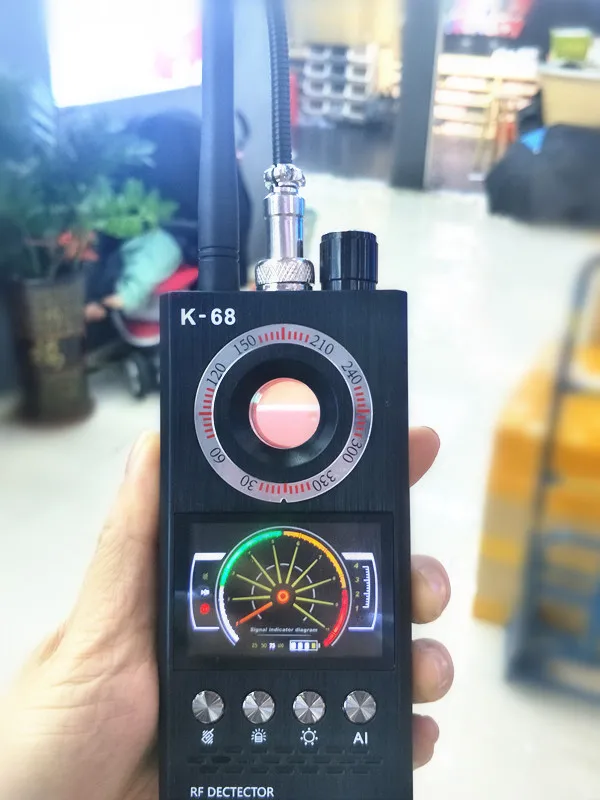 K68 Многофункциональный Анти-шпионский детектор камера GSM аудио ошибка искатель gps сигнал объектив RF трекер Обнаружение беспроводной продукции полный спектр