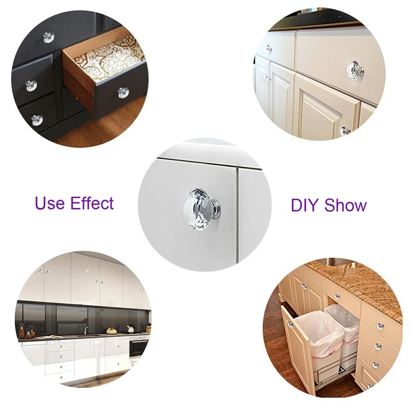 MTSPACE 1 шт 30 мм Алмазная форма дизайн Хрустальные стеклянные ручки шкаф выдвижной