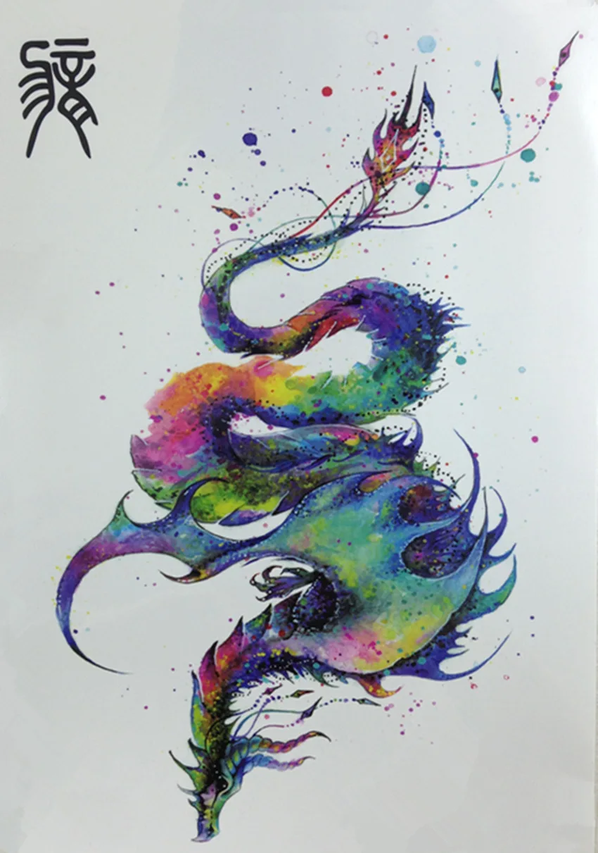 Китайский Зодиак о цвете подходящем дракону боди-арт красота макияж водостойкие