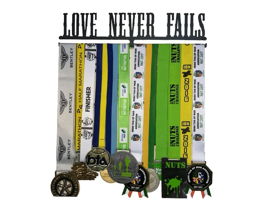 

LOVE NEVER FAILS Sport Medal Hanger