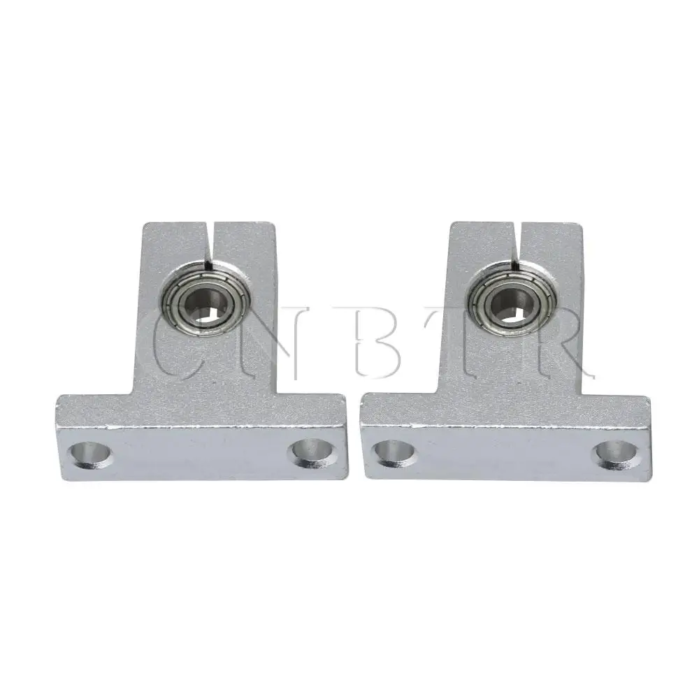

CNBTR 2 Pieces Aluminum Alloy Linear Rail Bearings Guide Support Bracket SK13 with ID 6mm Bearings