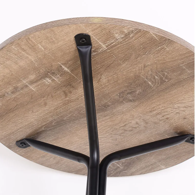 Металлический боковой столик простой маленький треугольный Круглый Чайный