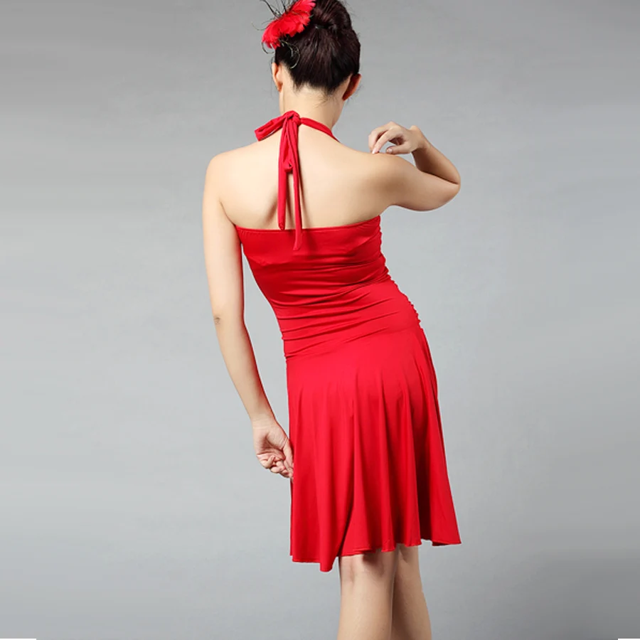 Латинское танцевальное платье женское черное/фиолетовое/красное бальное