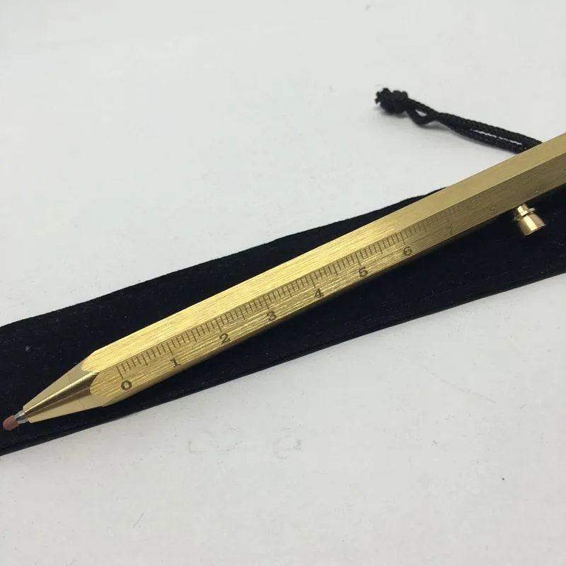 Пишущие инструменты EDC разделительное правило ручка твердая латунная