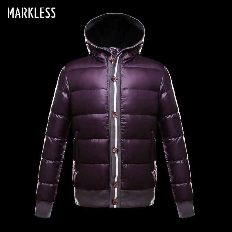 Новинка 2018 модные мужские толстые пуховики брендовая одежда повседневные