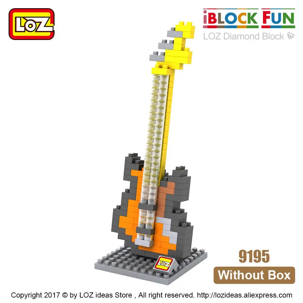 9195 Without Box LOZ алмазные блоки миниатюрные музыкальные инструменты музыкальная гитара пианино скрипка джазовый соус модель пластиковые сборные игрушки для детей 9188-9196 - Цвет: 9195 Without Box
