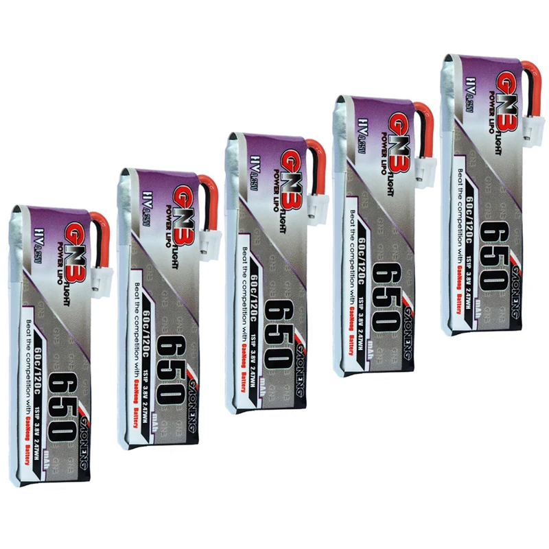 5 шт. Gaoneng 650mAh 3,8 V 60C HV Lipo батарея PH2.0 разъем для Emax Tinyhawk Happymodel Snapper7 E010 M80S Tiny7 Beta85 Радиоуправляемый Дрон