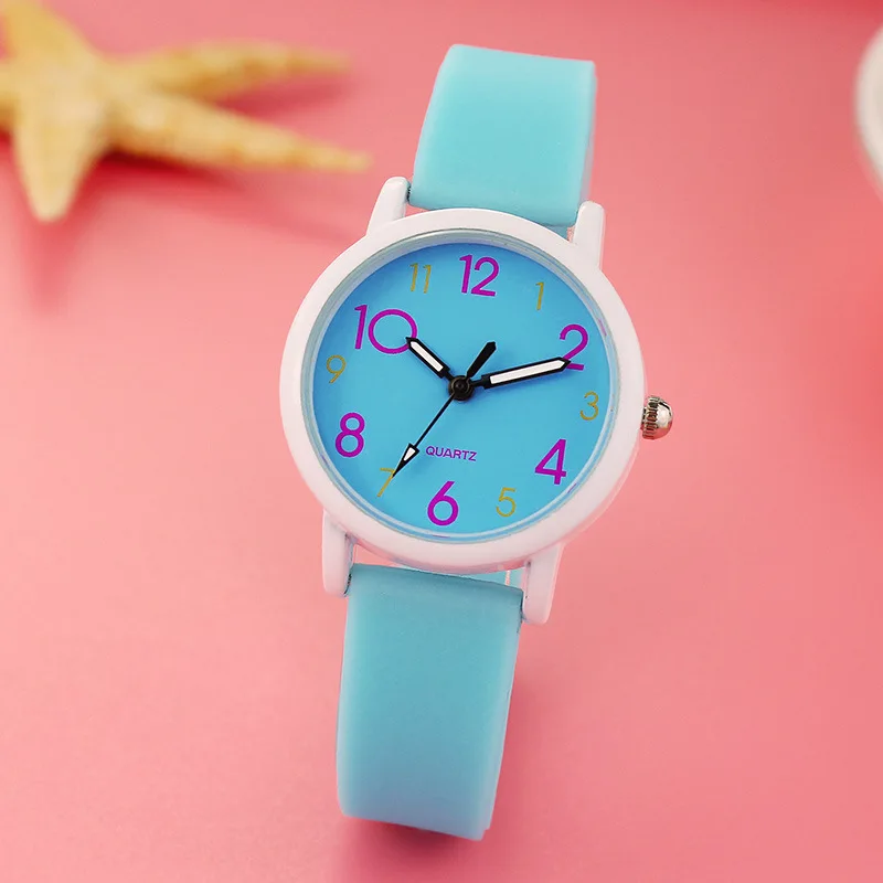 Детские наручные часы reloj montre с мультяшными конфетами резиновые кварцевые лучший