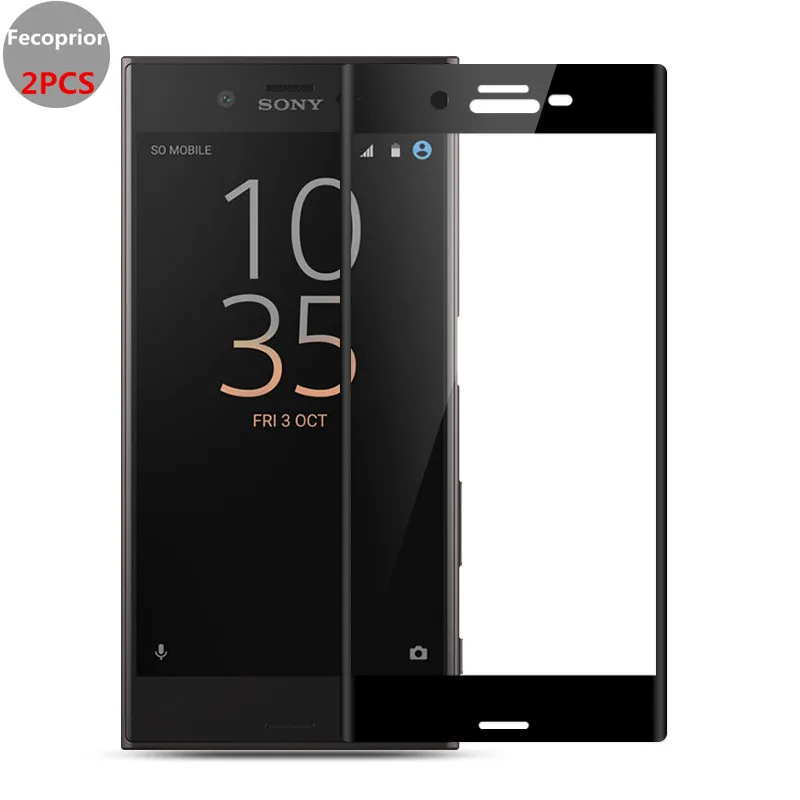 Fecoprior 2 шт./лот XC закаленное Стекло для sony Xperia X Compact 2.5D 9 H Экран Full Cover Защитная