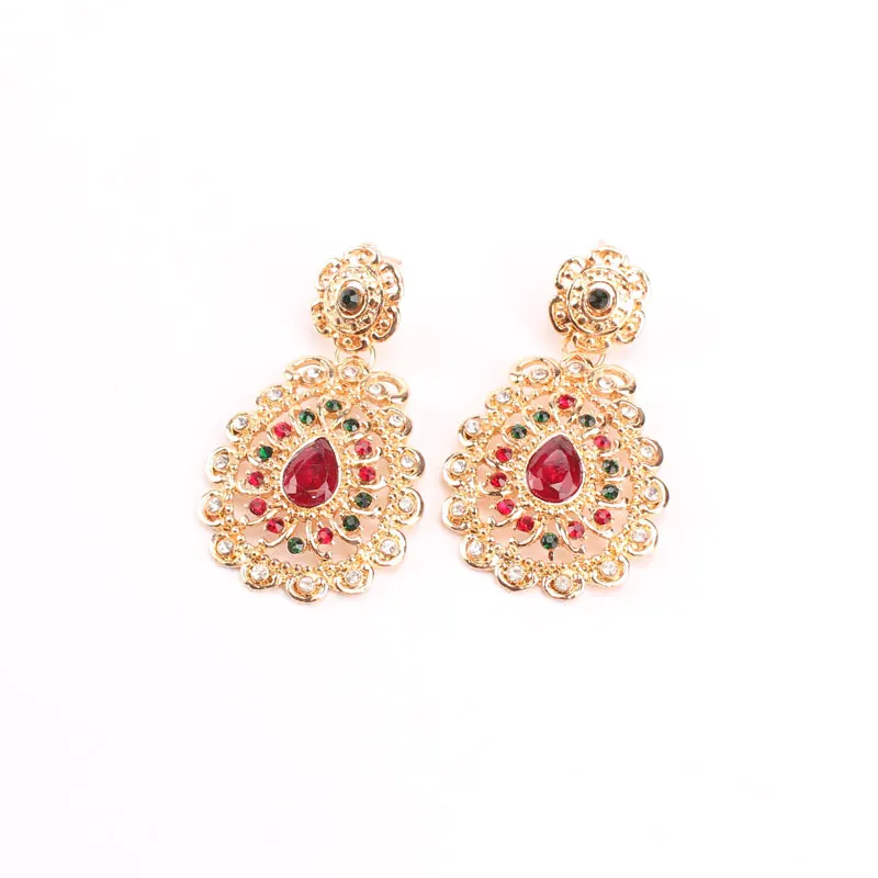 Наборы свадебных ювелирных изделий высокое качество золотой цвет ювелирный