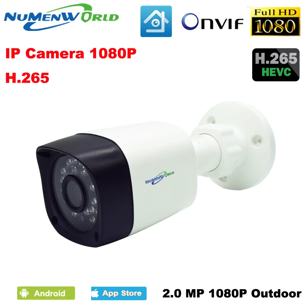 IP камера видеонаблюдения H.265/H.264 HD 1080P водонепроницаемая|onvif waterproof|ip camera homecctv night