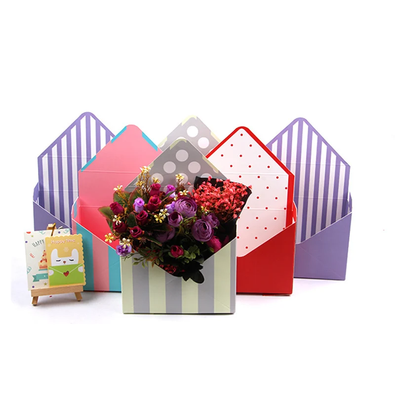 6PCS Envelope Flower Gift Box Creative Hand-folded Folded for Bridal Shower Decoration Valentines Day Crafts | Дом и сад