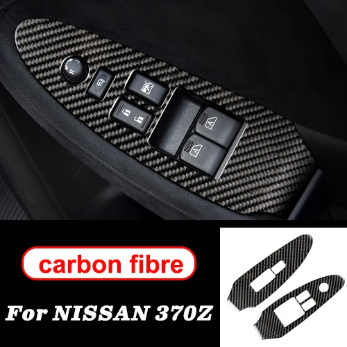 right-hand drive A Для nissan 370z z34 аксессуары nismo углеродное волокно шестерни CD Air панель дверные ручки внутренние наклейки декоративные LHD RHD CarStyling - Название цвета: right-hand drive A