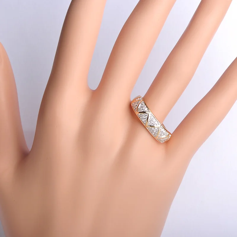 Dazz AAA + кубический циркон медный женский ювелирный набор золотого цвета для
