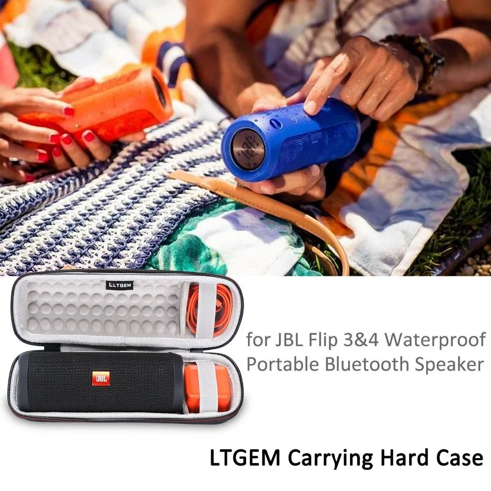LTGEM EVA Жесткий Чехол Для Хранения Чехол для переноски для JBL Flip 3/4 Водонепроницаемый Портативный Bluetooth Динамик