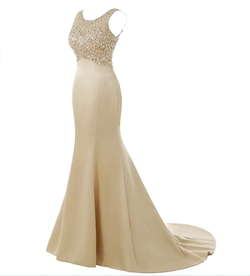 Dreambridal The latest in-kind pictures Elegant Long Mermaid Prom Dress Beaded Gowns Bridesmaid | Свадьбы и торжества