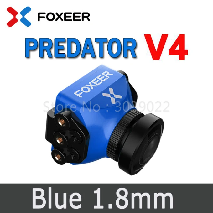 Blue 1.8mm PAL Foxeer Predator V4 FPV камера гоночный Дрон мини-камера 16:9/4:3 PAL/NTSC переключаемый Супер WDR, osd 4 мс задержка Upgarded PredatorV3 - Цвет: Blue 1.8mm PAL
