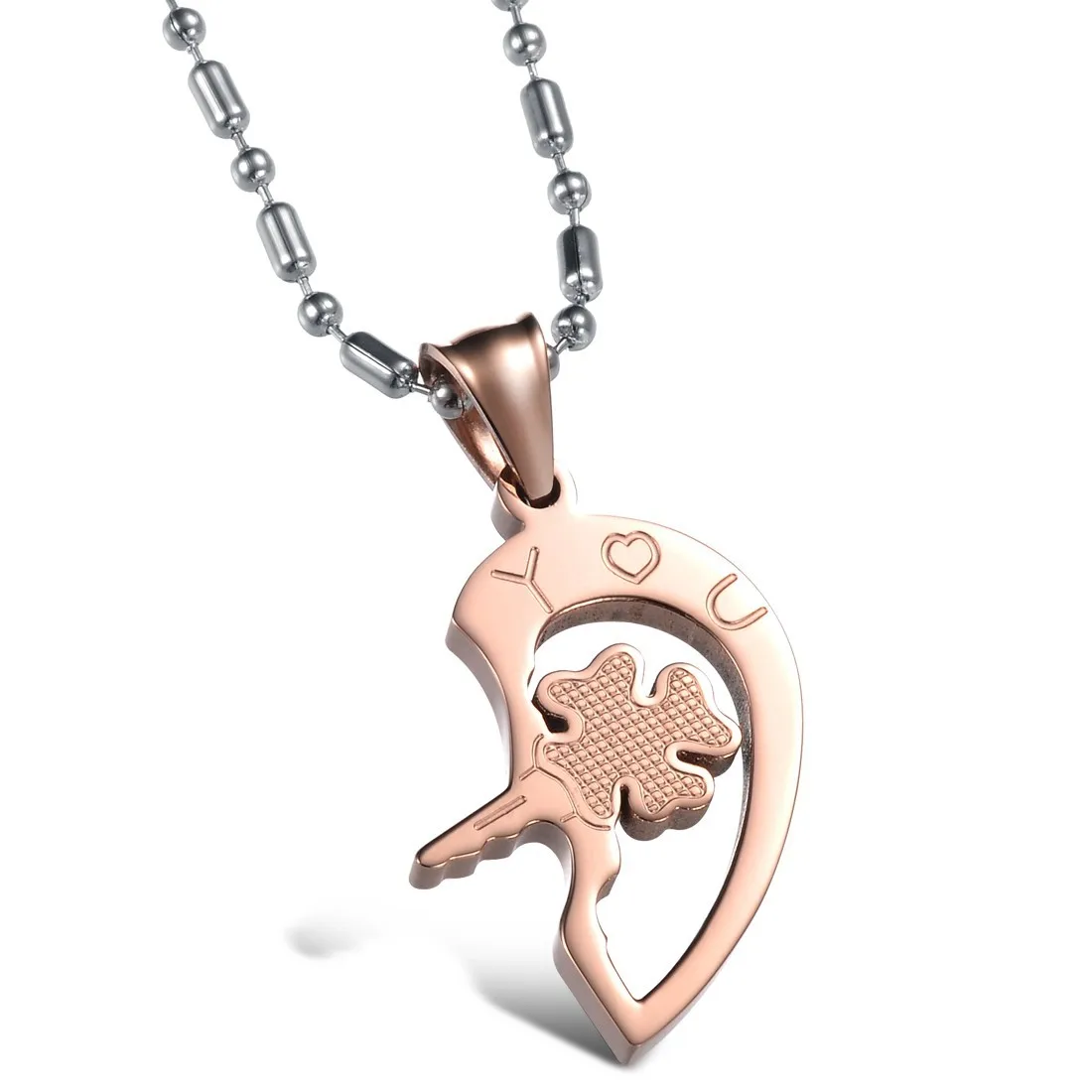 Парное ожерелье-пазл из нержавеющей стали с сердцем и душой | Украшения