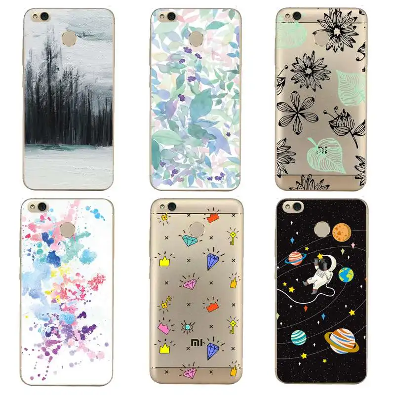 Мягкий прозрачный чехол для телефона из ТПУ с изображением леса xiaomi redmi 4x 4a note5a