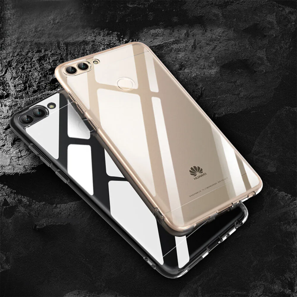 Для Huawei P Smart/Enjoy 7s чехол Ультратонкий Мягкий силиконовый гелевый Прозрачный с
