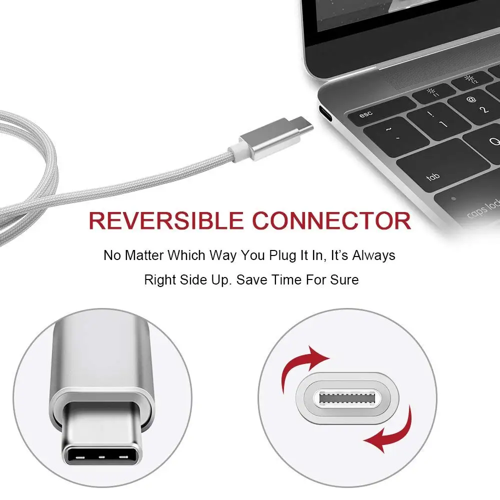 Нейлоновая оплетка USB Type C кабель для синхронизации данных быстрое зарядное