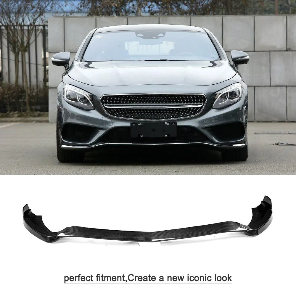 Передние разветвители для губ из углеродного волокна передний бампер Mercedes Benz S