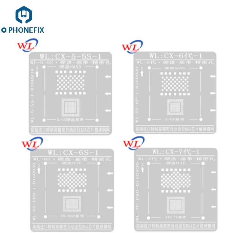 PHONEFIX NAND Flash BGA трафарет с магнитной основой для iPhone 7 P 6 S 6SP инструмент ремонта