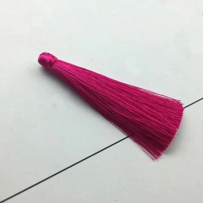 Rose red 20 шт. 7 см мини хлопок нить ткань кисточкой DIY кулон ювелирный браслет для изготовления ключей бахрома отделка Ремесло кисточки Швейные аксессуары - Цвет: Rose red