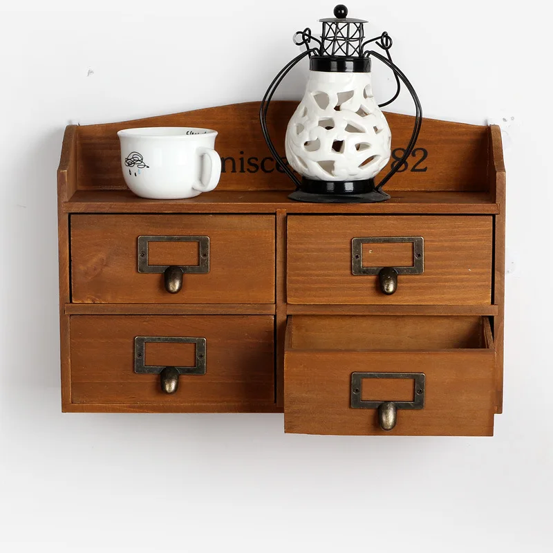 2 ящика небольшого размера настольный деревянный небольшой ящик для хранения