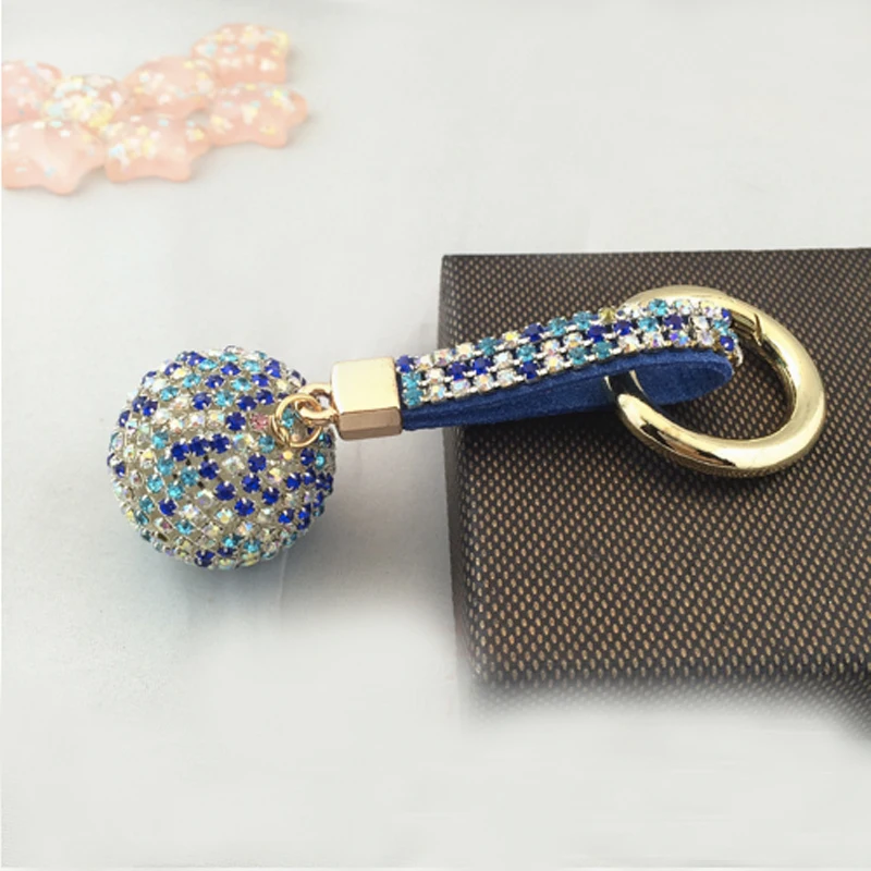 Full Ball Rhinestone Keychain Hand Charm Round Key Chain Bag Car Pendant Exquisitegifts for friends Holder | Украшения и
