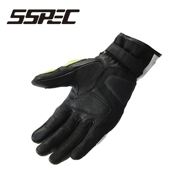 Черные кожаные мотоциклетные перчатки переносные для мотокросса Летние